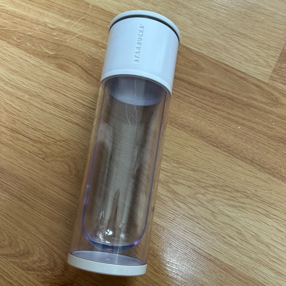 Starbucks White and Clear Tumbler